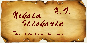 Nikola Ilišković vizit kartica